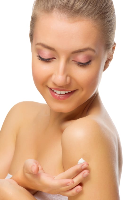 Rub Twist 25 DHEA cream into thin hairless skin